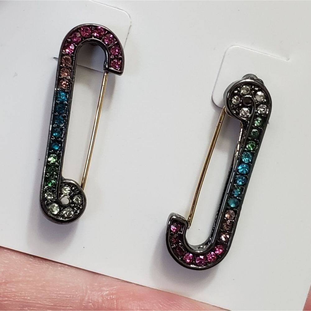 **Sale** Betsey Johnson safety pin earrings